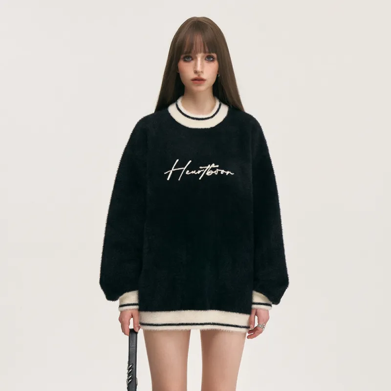 Heartboon Sweaters Unisex Black-2