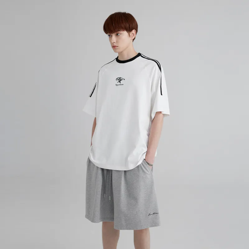 Heartboon Casual Shorts Unisex Heather Gray-6