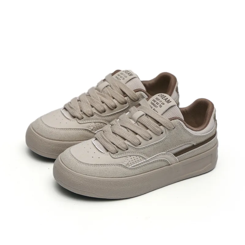 TUOPIN Anti Slip Wear Resistant Low Top Skateboard Shoes Women's Gray-5