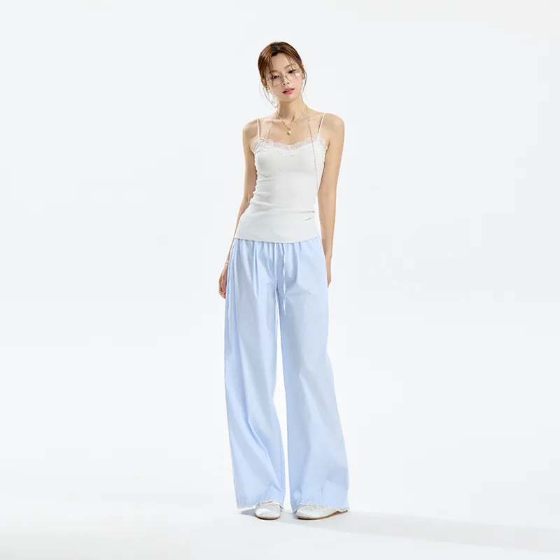 INSLIISA Casual Pants Women's Light Blue-2