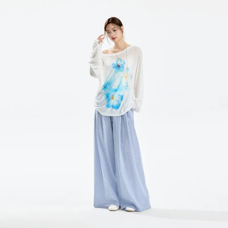 INSLIISA Casual Pants Women's Sky Blue-3