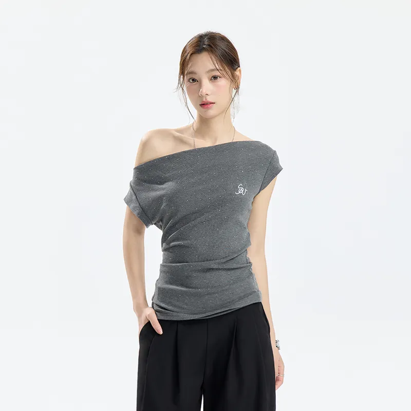 INSLIISA T Shirts Women's Gray-2