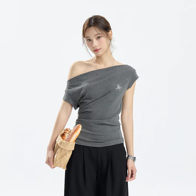 INSLIISA T Shirts Women's Gray-1