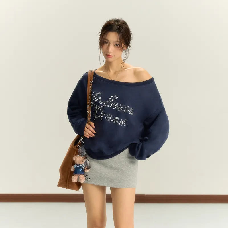 INSLIISA Sweatshirts Women's Navy Blue-2