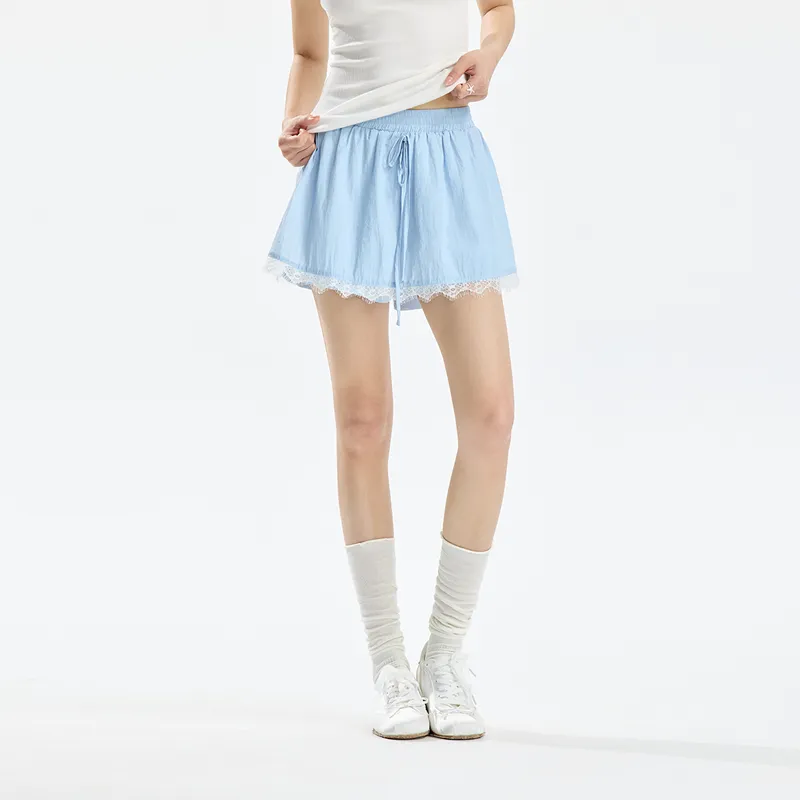 INSLIISA Casual Shorts Women's Light Cyan-1