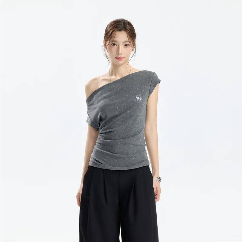INSLIISA T Shirts Women's Gray-3