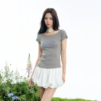 INSLIISA T Shirts Women's Gray