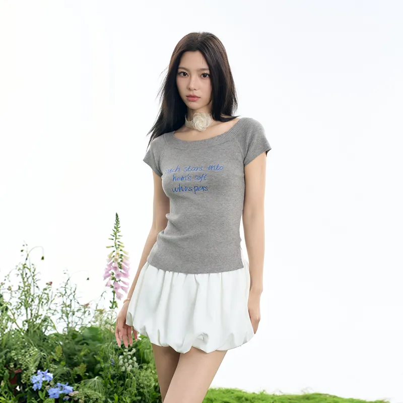 INSLIISA T Shirts Women's Gray-0