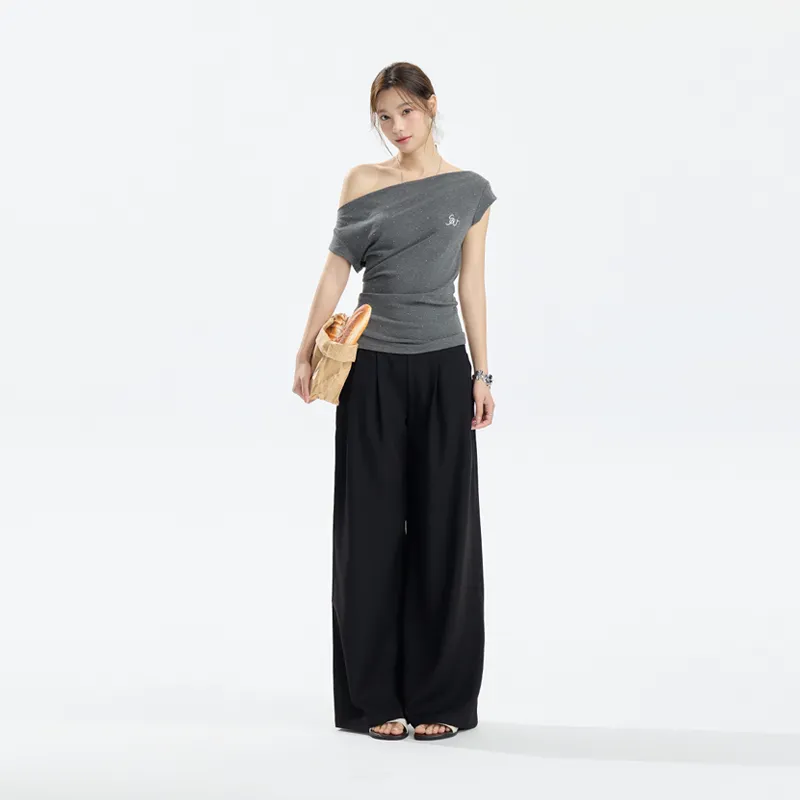 INSLIISA T Shirts Women's Gray-4