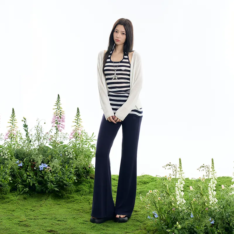 INSLIISA Casual Pants Women's Navy Blue-4