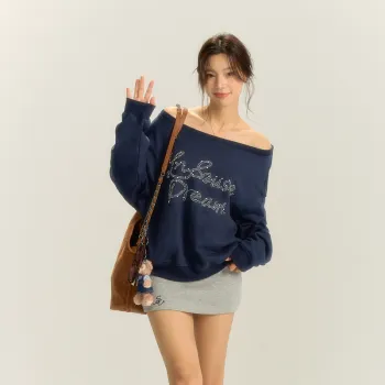 INSLIISA Sweatshirts Women's Navy Blue