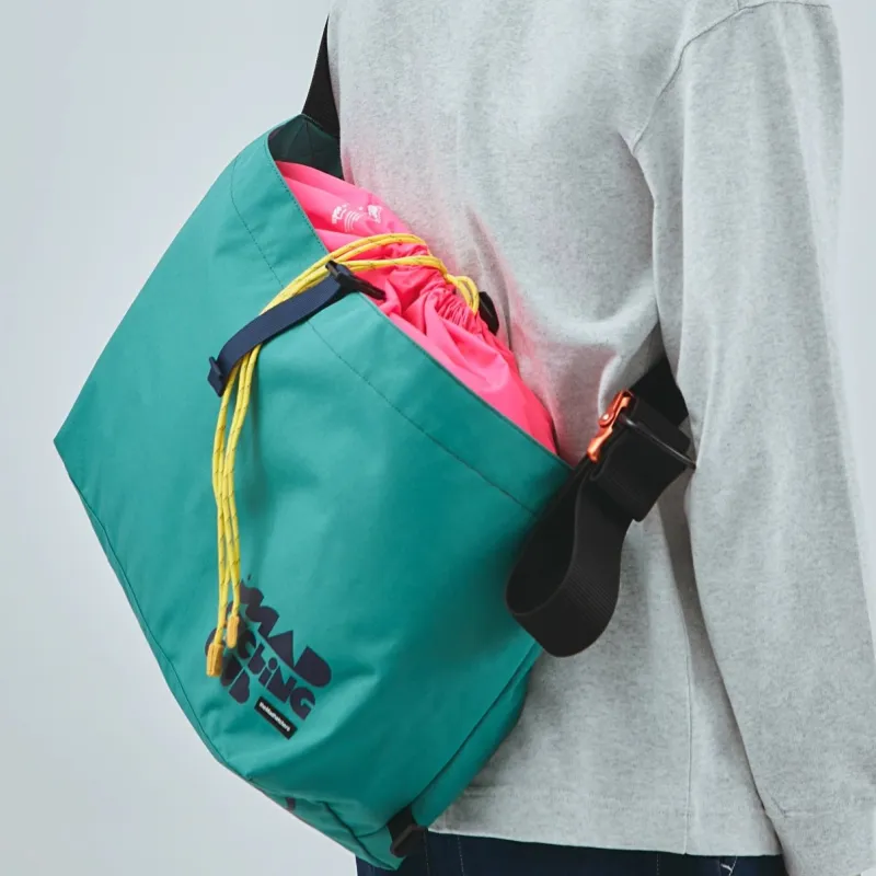The MAD HATcher Polyester Messenger Bag Shoulder Bag Large Size Unisex-5