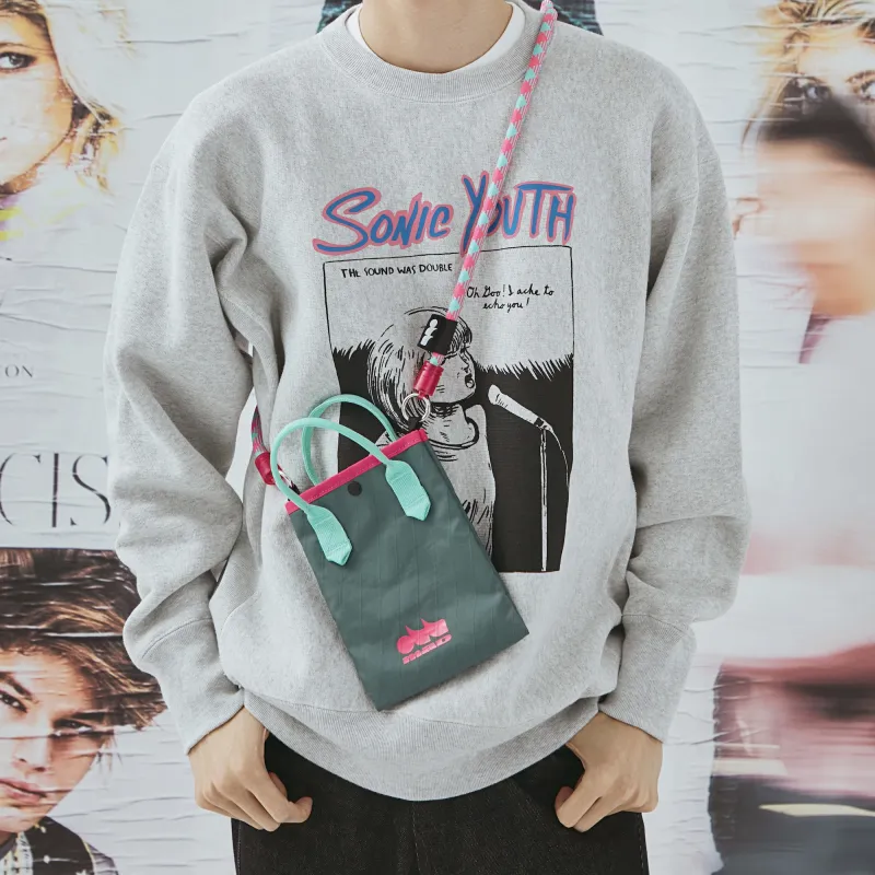 The MAD HATcher Polyamide Small Handbag Crossbody Backpack Cell Phone Pouch Small Size Unisex Multicolor-11