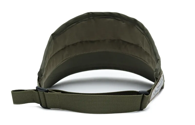 The MAD HATcher Nylon Cotton Blend Visor Cap, Curved Brow Hat Unisex Army Green-2