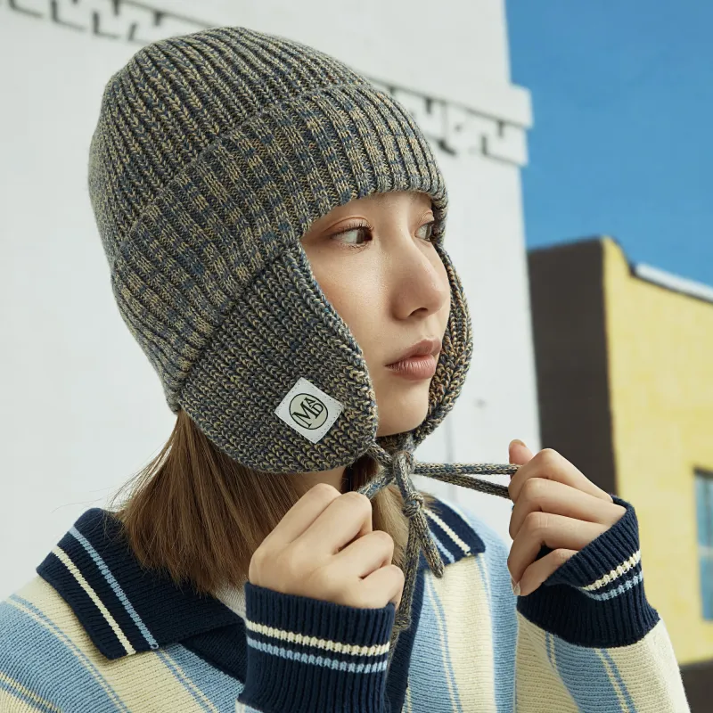 The MAD HATcher Wool Blend Knitted Ear Warmer Beanie Unisex-5