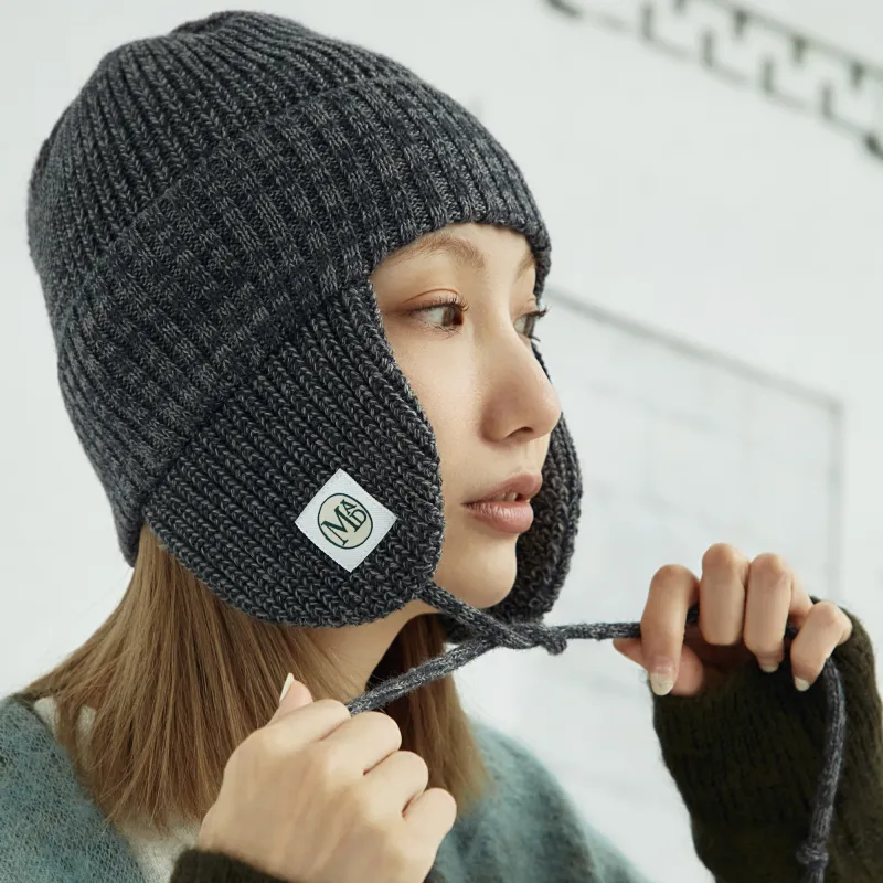 The MAD HATcher Wool Blend Knitted Ear Warmer Beanie Unisex-20