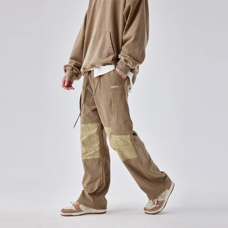 Guuka Casual Pants Men's Dark Khaki-3