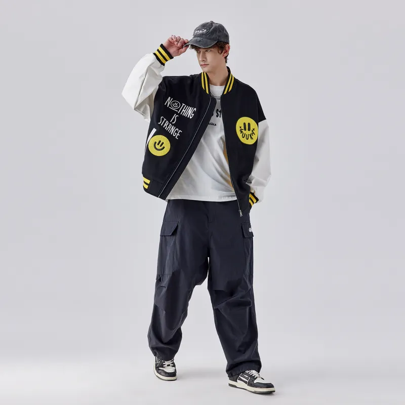 Guuka Baseball Jacket Men's Black-3