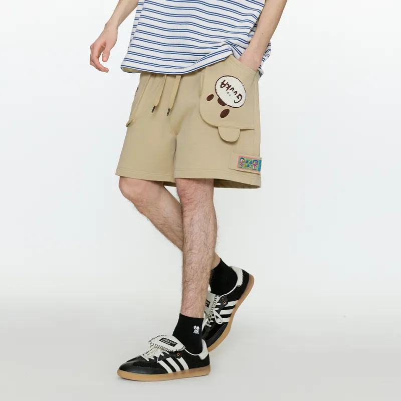 Guuka Casual Shorts Unisex Khaki-2