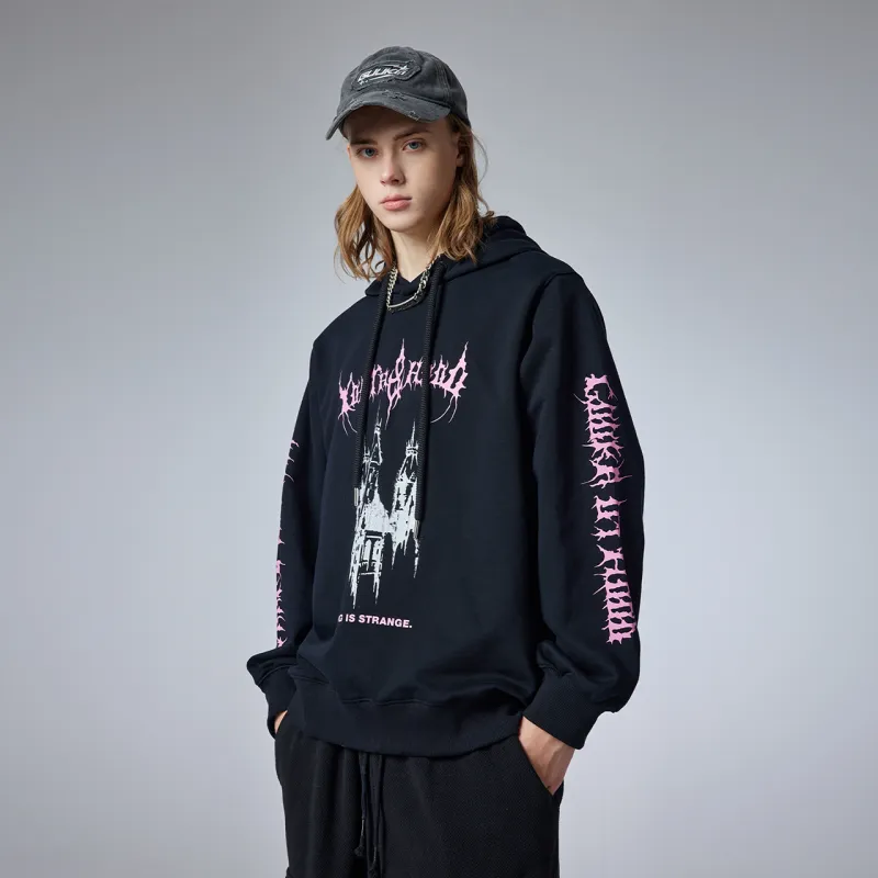 Guuka Gothic Style Heavyweight 100% Cotton Sweatshirt Unisex Black-6