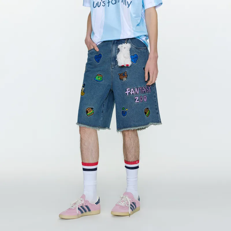 Guuka Denim Shorts Men Blue-5