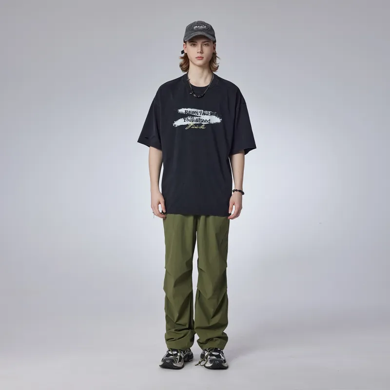 Guuka Short Sleeved T Shirts Men's Black-2