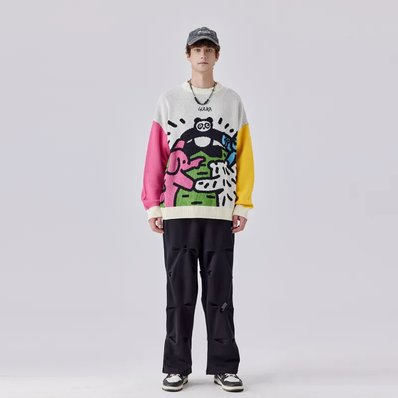 Agaho X Guuka Knitwear Unisex Cream White-2