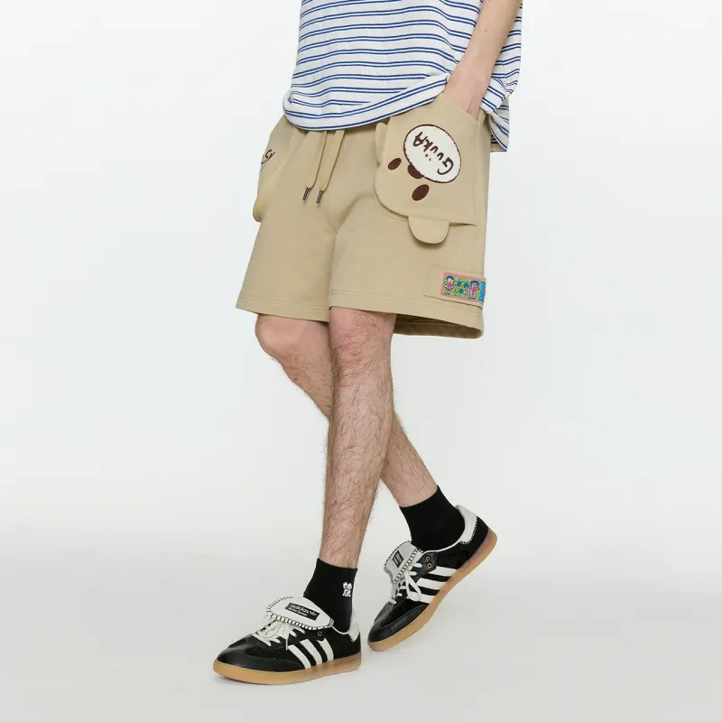Guuka Casual Shorts Unisex Khaki-4