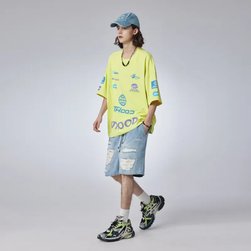 Guuka Short Sleeved T Shirts Men's Neon Yellow-3