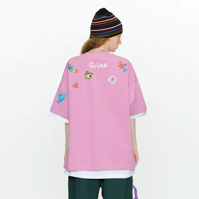 Guuka T Shirt Unisex Smoke Pink Orchid-3
