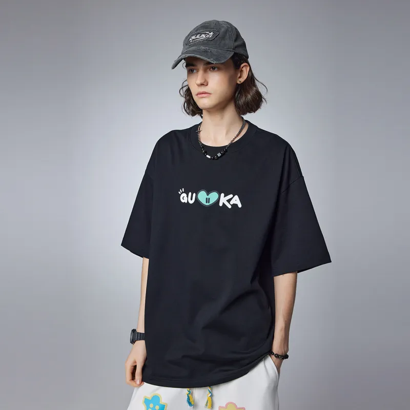 Guuka x AGAHO Short Sleeved T Shirts Men's Black-7