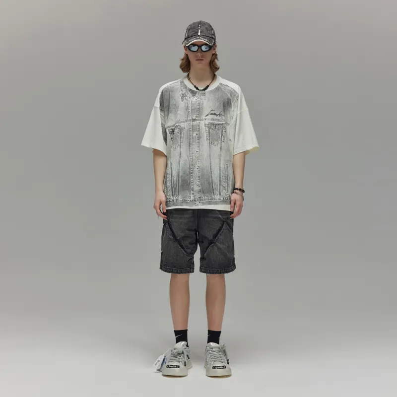 Guuka Short Sleeved T Shirts Men's Light Gray-2