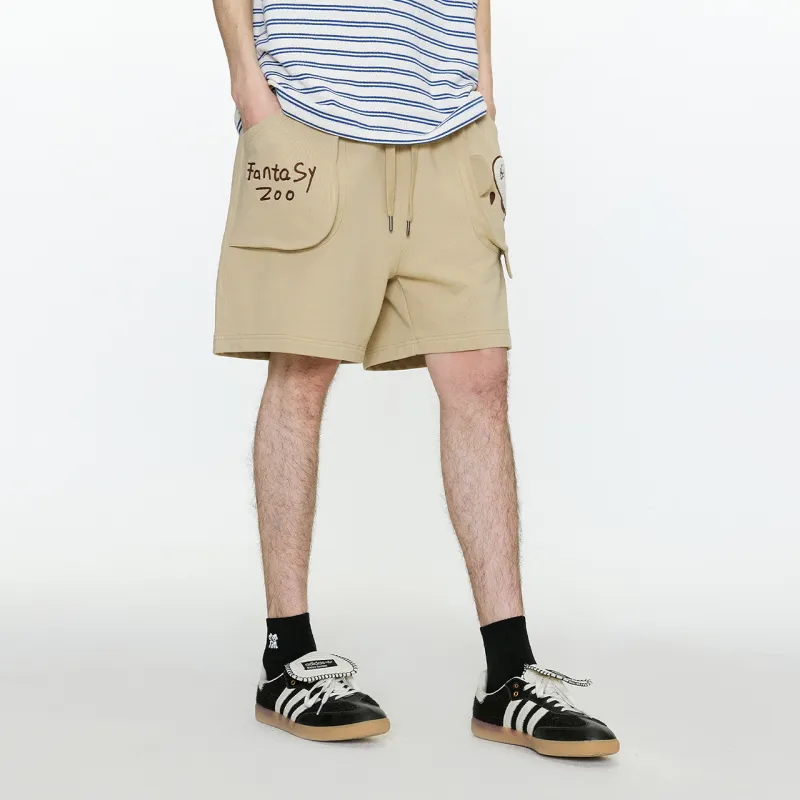 Guuka Casual Shorts Unisex Khaki-5