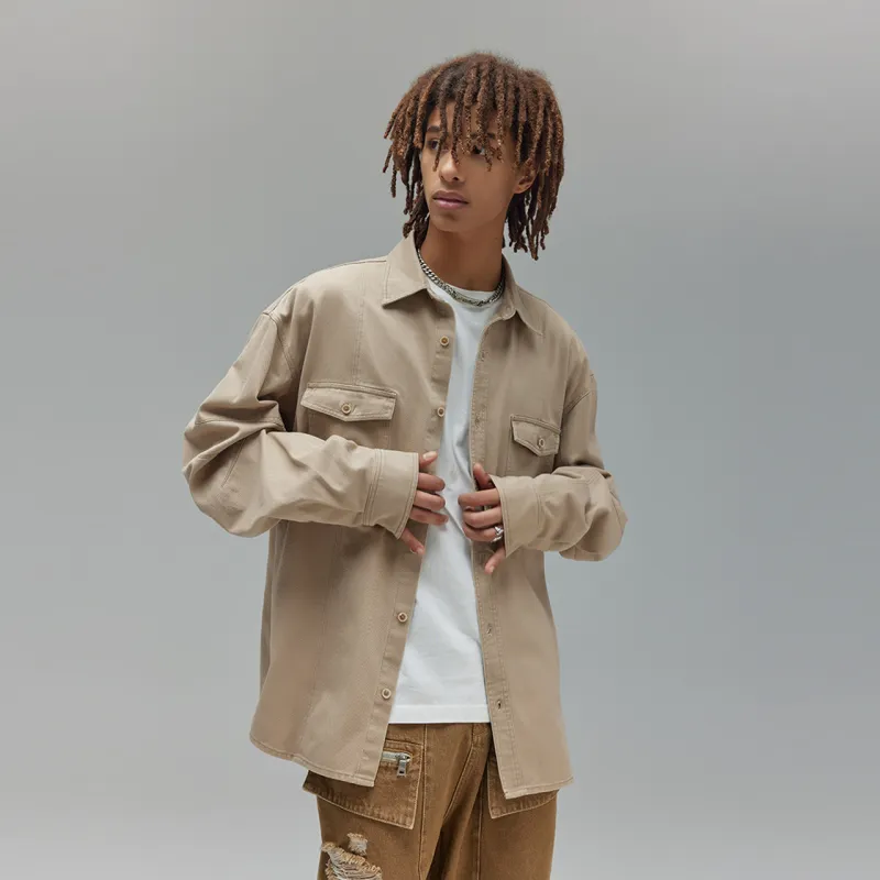 Guuka Shirts Men Khaki-4