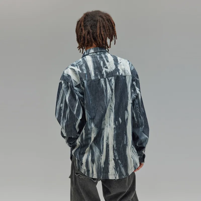 Guuka Long Sleeved Shirts Men's Black Gray Color-7