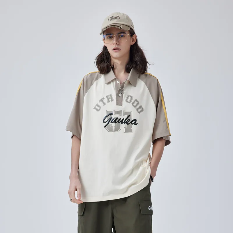 Guuka Polo Shirts Men Beige Yellow-7