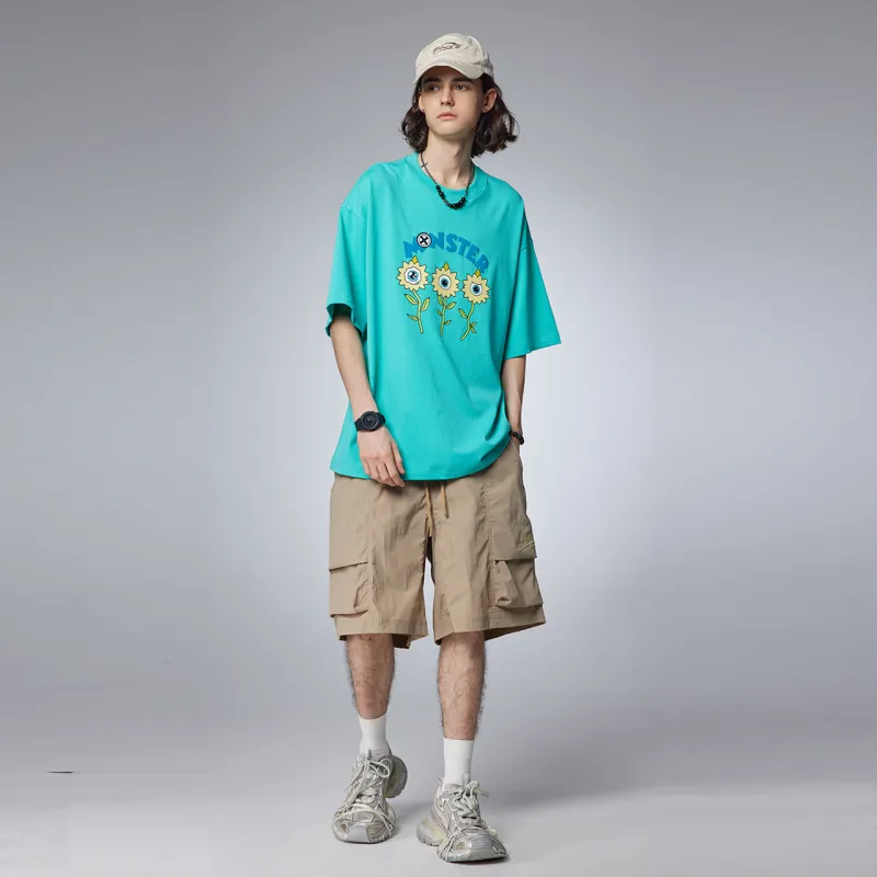 Guuka Short Sleeved T Shirts Men's Light Green-2