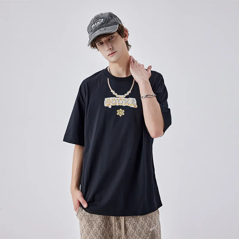 Guuka Short Sleeved T Shirts Men's Black-5