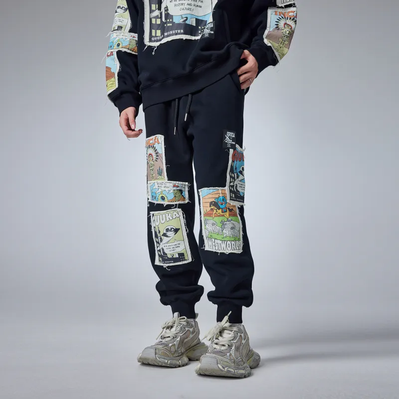Guuka Casual Pants Unisex Black-5