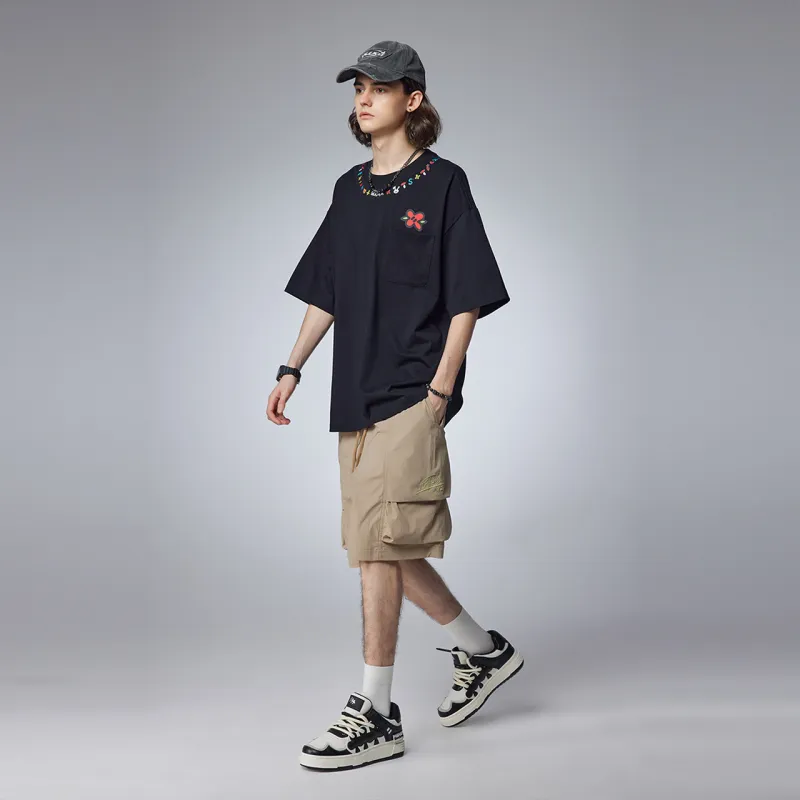 Guuka x AGAHO Short Sleeved T Shirts Men's Black-3
