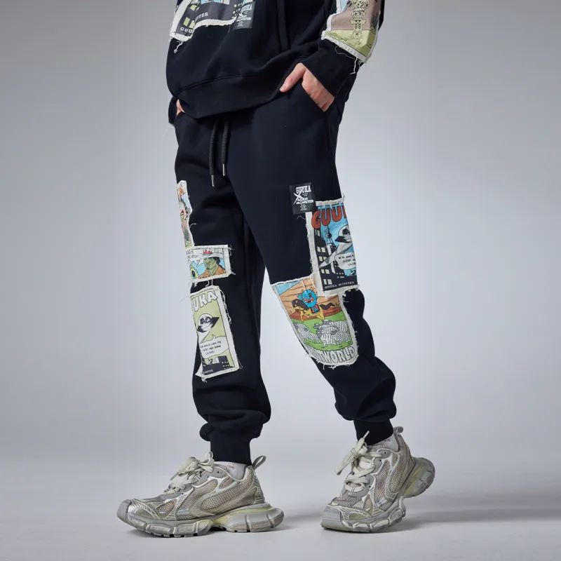 Guuka Casual Pants Unisex Black-2