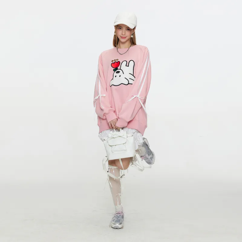 Guuka Sweatshirts Women's Shrimp Pink-4