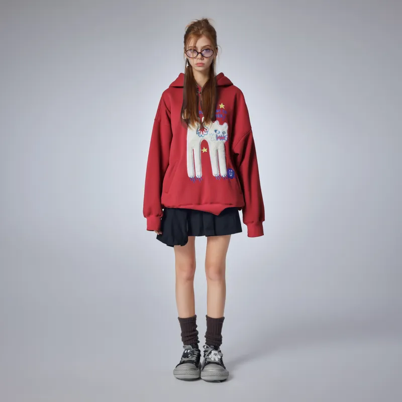 Guuka Sweatshirts Unisex Red-3