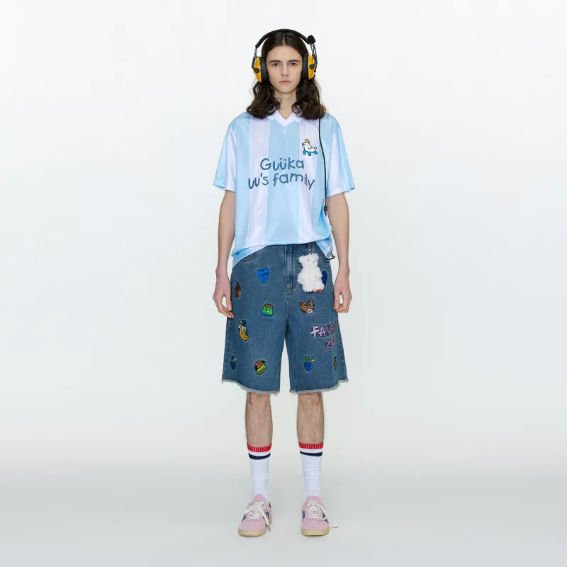 Guuka Denim Shorts Men Blue-6