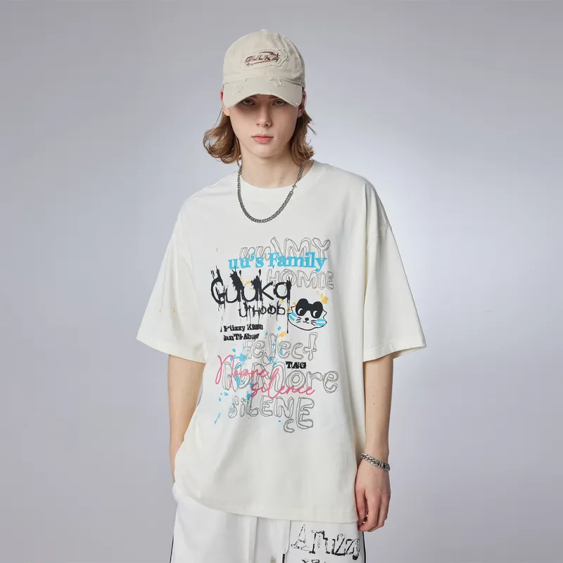 Guuka Short Sleeved T Shirts Unisex Black-12