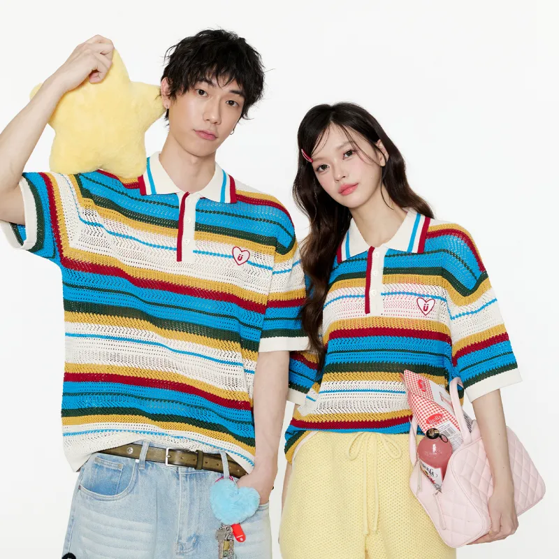 Guuka Polo Shirt Unisex Colorful Blue-2