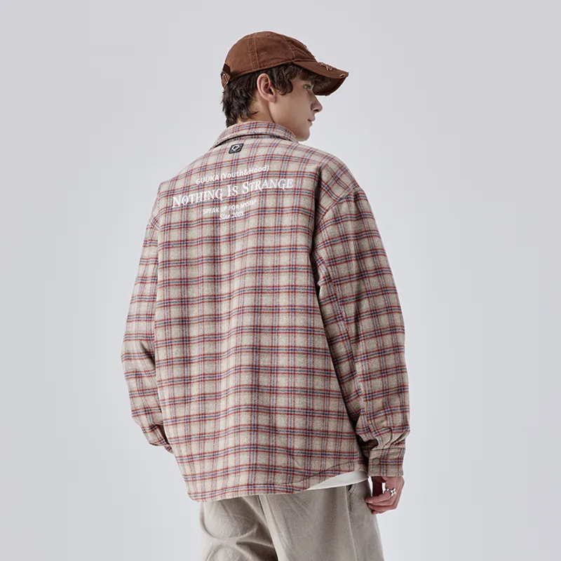 Guuka Puffer Jacket Men's Red Plaid-4