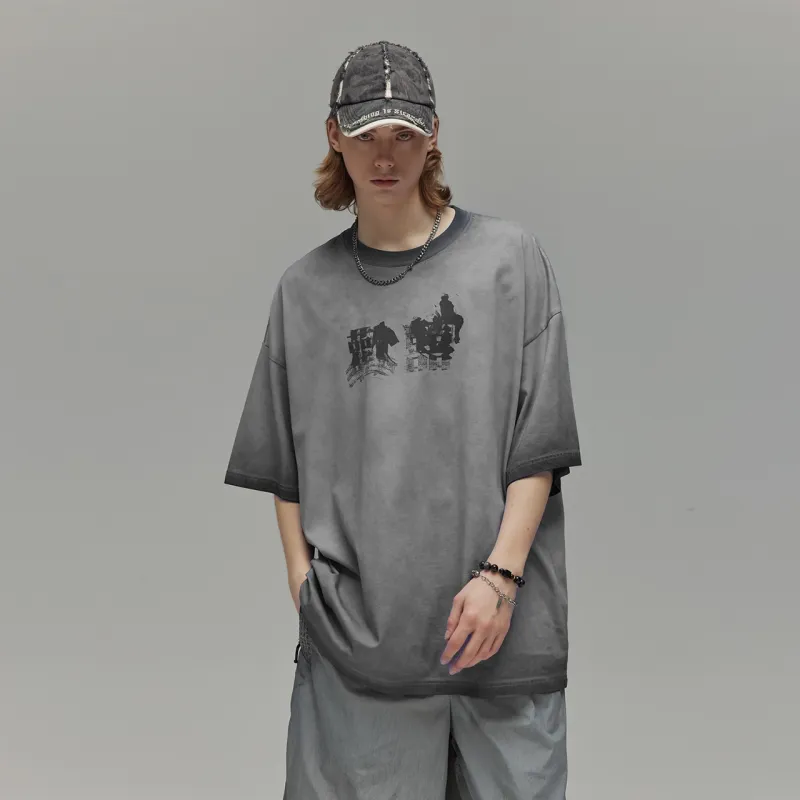 Guuka Short Sleeved T Shirts Men's Dark Gray-3