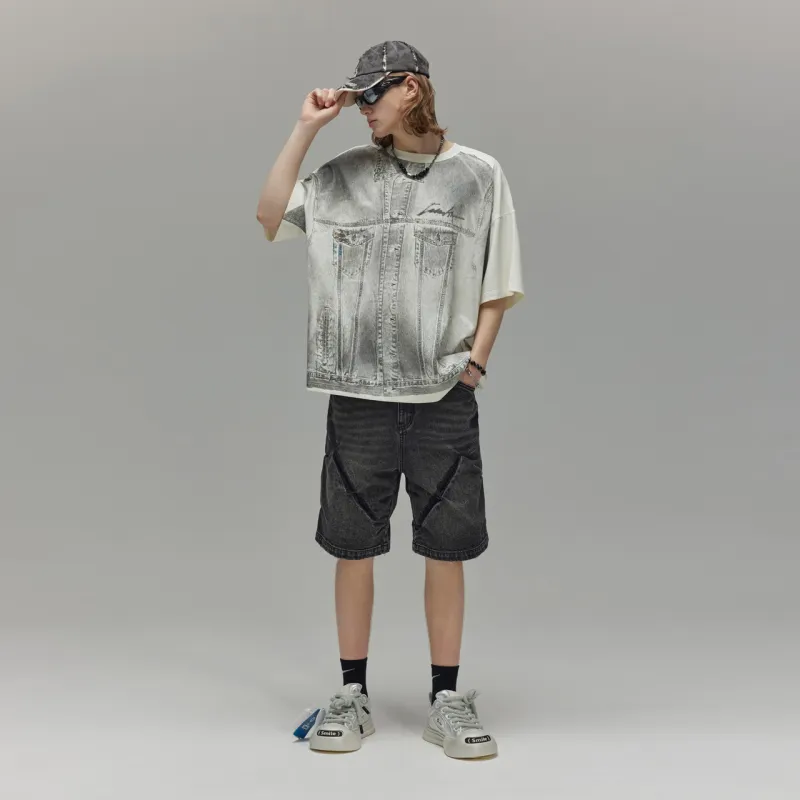 Guuka Short Sleeved T Shirts Men's Light Gray-3