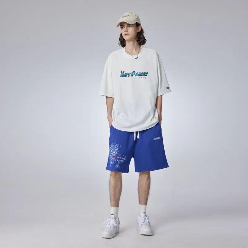 Guuka Casual Shorts Men Blue Purple-3